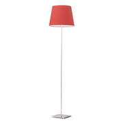 Lampa stojąca podłogowa PALERMO z czerwonym abażurem