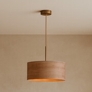 Skandynawska lampa wisząca z abażurem 40 cm SINTRA ECO fi - 40 cm - kolor orzechowy