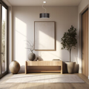 Brązowa lampa wisząca do kuchni nad stół HAJFA fi - 40 cm - kolor brązowy