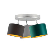 Plafon na 3 żarówki w stylu glamour DAKOTA GOLD