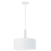 Biały żyrandol do salonu z kulami SALAMANCA