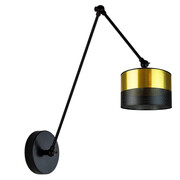 Czarny kinkiet na wysięgniku nad stół TESNUS GLAM