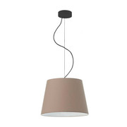 Beżowa lampa wisząca LED do salonu z abażurem TUNIS - kolor beżowy