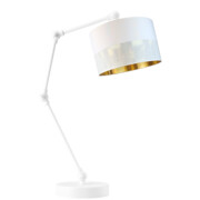 Biało-złota regulowana lampka nocna glamour ASMARA GLAM