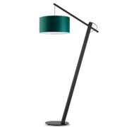 Nowoczesna lampa stojąca w stylu skandynawskim TORINO na drewnianej podstawie