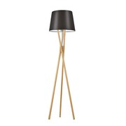 Designerska lampa podłogowa trójnóg ANDORA z brązowym abażurem