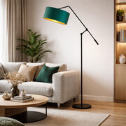 Regulowana lampa stojąca LIBERIA GOLD w stylu urban jungle