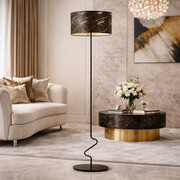 Lampa podłogowa w stylu glamour z marmurowym abażurem JERSEY MARMUR