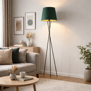 Designerska lampa podłogowa do czytania TOKIO GOLD lampa stojąca trójnóg