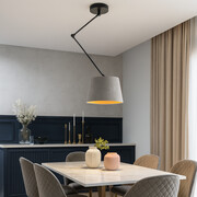 Skandynawska lampa wisząca z regulowanym ramieniem JUMA VELUR