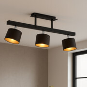 Nowoczesny plafon drewniany do salonu HOLLYWOOD GOLD 3 punktowy LED