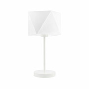 Biała lampa stołowa do salonu WUHU w minimalistycznym stylu