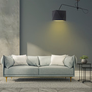 Czarna lampa sufitowa BUFFALO z regulowanym ramieniem