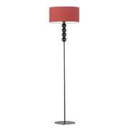 Nowoczesna lampa stojąca do salonu z czerwonym abażurem BERMUDY