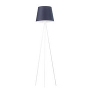 Biała lampa stojąca LED z abażurem RENO
