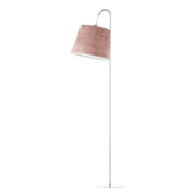 Nowoczesna lampa podłogowa LED do salonu TALLIN VELUR z abażurem