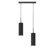 Czarna lampa wisząca podwójna do kuchni MADERA