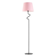 Lampa stojąca z różowym abażurem FOGO do pokoju dziewczynki