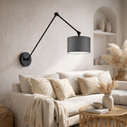 Nowoczesny kinkiet do salonu na wysięgniku TESNUS kinkiet do czytania regulowany