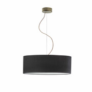 Żyrandol z czarnym kloszem HAJFA VELUR fi - 50 cm kolor czarny