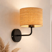 Kinkiet rattanowy MODENA BOHO lampa ścienna na przedpokój w stylu boho