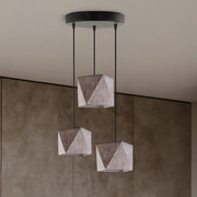 3-płomienna lampa wisząca do kuchni nad wyspę MAJORKA na okrągłej podsufitce