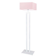Biała lampa stojąca dla dzieci TORONTO z różowym abażurem