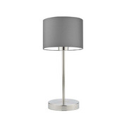 Skandynawska lampka nocna z szarym abażurem NICEA