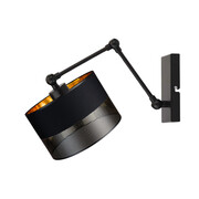 Czarno-złoty kinkiet ścienny w stylu gamour TULON GLAM w stylu glamour