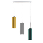 Nowoczesny 3-płomienny żyrandol z regulacją wysokości abażurów BORNEO