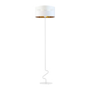 Biała lampa podłogowa JERSEY GLAM w stylu glamour