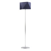 Nowoczesna lampa podłogowa do salonu FIDŻI z granatowym abażurem