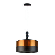 Dekoracyjna lampa sufitowa do salonu nad stół SALAMANCA GLAM z miedzianym kloszem