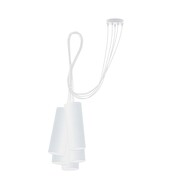 Biała lampa wisząca pająk z 5 ramionami VIZELA T5