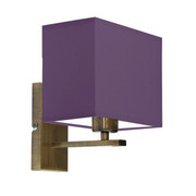 Kinkiet ścienny w stylu art deco fioletowo-złoty MALAGA