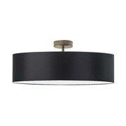 Czarny plafon sufitowy WENECJA fi - 60 cm - kolor czarny