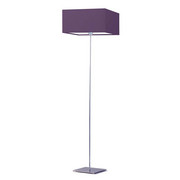 Geometryczna lampa podłogowa do salonu art deco z fioletowym abażurem PRAGA