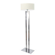 Nowoczesna lampa podłogowa do sypialni KALIFORNIA z kremowym abażurem