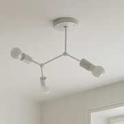 Biała lampa sufitowa do salonu MOLOKO 3 punktowa