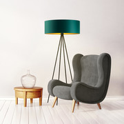 Loftowa lampa podłogowa do czytania w salonie IBIZA GOLD