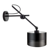 Lampa ścienna kinkiet ścienny regulowany czarny HAMILTON GLAM