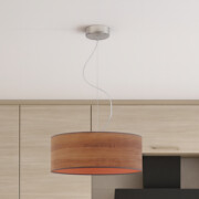 Lampa wisząca do kuchni nad wyspę z abażurem HAJFA ECO fi - 40 cm - kolor kasztanowy