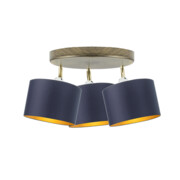 Nowoczesna lampa sufitowa 3 punktowa DAKOTA GOLD z regulacją
