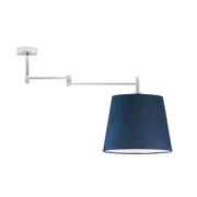 Regulowana lampa sufitowa do kuchni TAMPA VELUR z welurowym kloszem