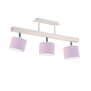 Biała lampa sufitowa dla dzieci z drewna HOLLYWOOD z regulowanymi abażurami