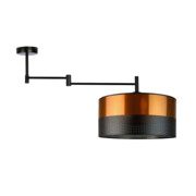 Czarna lampa sufitowa na wysięgniku ruchomym nad stół RANGUN GLAM