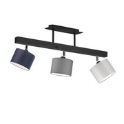 Drewniany plafon na belce HOLLYWOOD z 3 regulowanymi źródłami światła