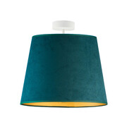 Welurowy plafon sufitowy do kuchni KAIR VELUR - kolor zieleń butelkowa ze złotym wnętrzem