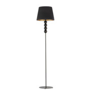 Czarna lampa stojąca do salonu SEUL VELUR w nowoczesnym stylu