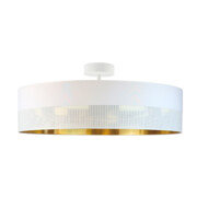 Lampa sufitowa do jadalni WENECJA GLAM fi - 60 cm kolor biały ze złotym wnętrzem z ażurem